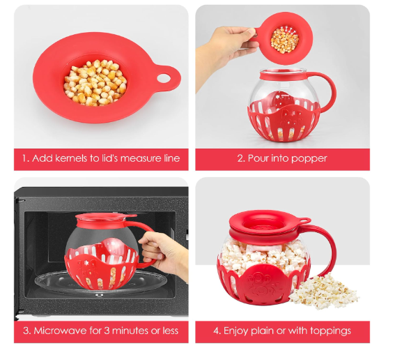 Recipiente para crispetas en horno